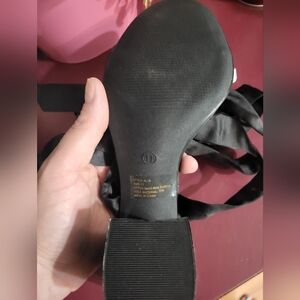 Black strap high heels